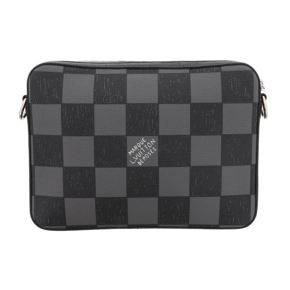 LOUIS VUITTON Trio Messenger Shoulder Bag Damier Black Leather - Picture 3 of 6